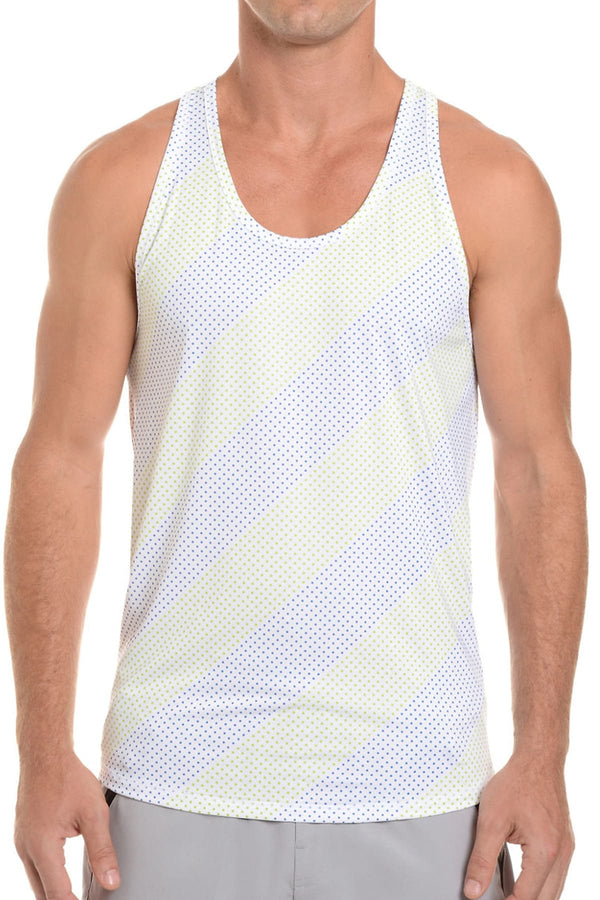 2(X)IST Blue & Green Dot Print Tank