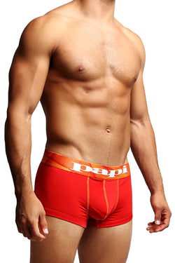 2-Pack Papi Red & Orange Contrast Microfusion Performance Brazilian Trunks thumbnail 4