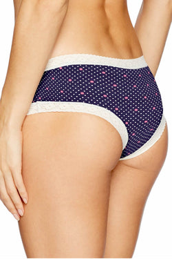 Tommy Hilfiger Lake-Blue Monogram Diamonds Cotton/Lace Bikini Brief thumbnail 3
