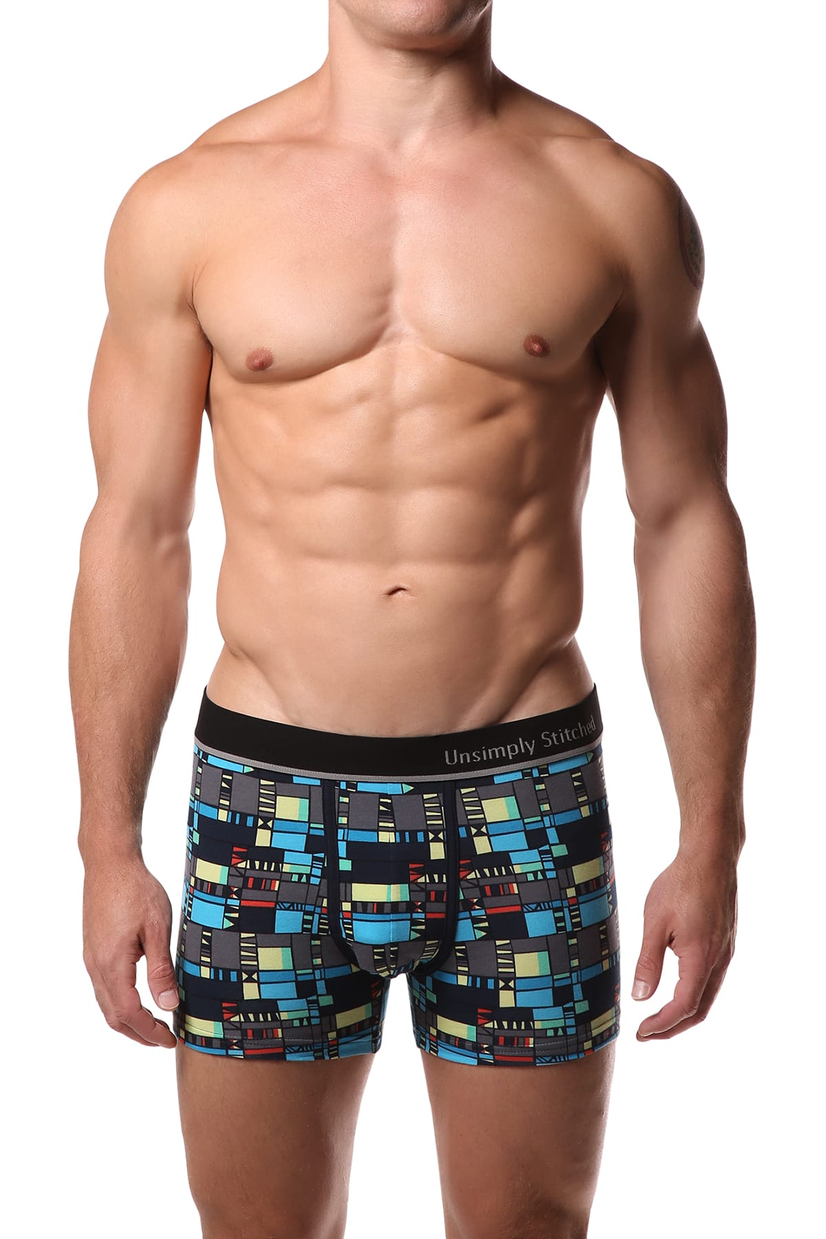Unsimply Stitched Abstract Squares Trunk