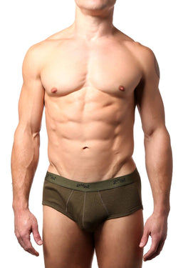 2(X)IST Army Green Contour Pouch Brief thumbnail 1