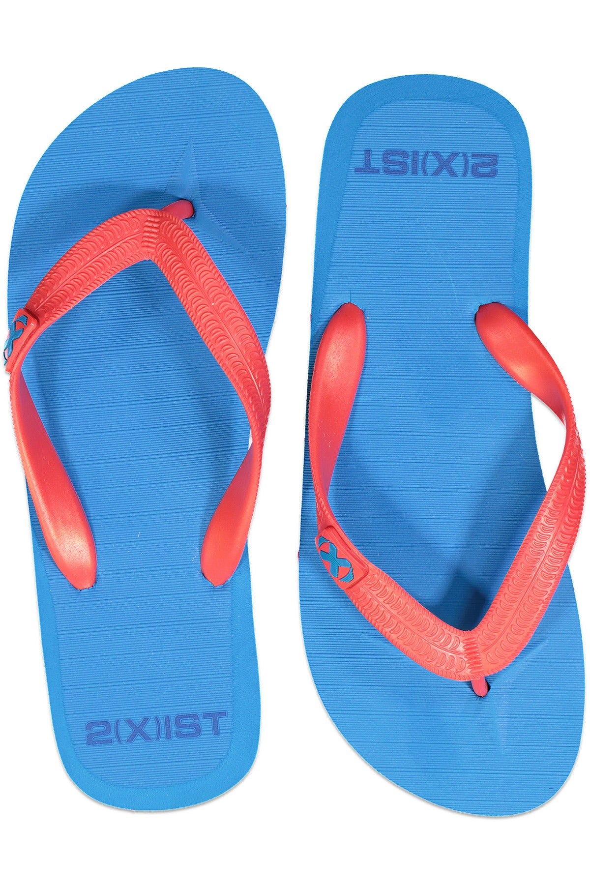 2(X)IST Azure-Blue/Fiery-Red Colorblock Flip-Flop
