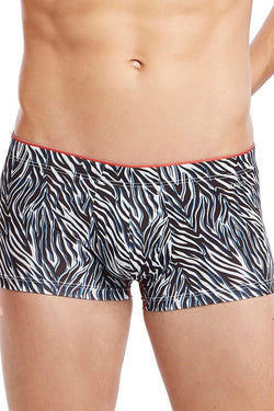 2(X)IST Black/Blue Layered Zebra-Print Sliq Micro Trunk thumbnail 1