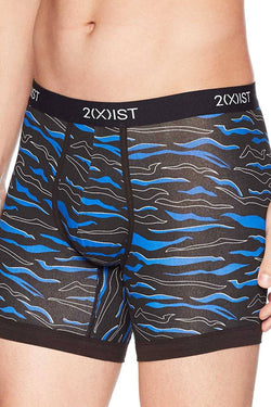 2(X)IST Black/Blue Pop-Tiger Print Graphic Cotton Boxer Brief thumbnail 1