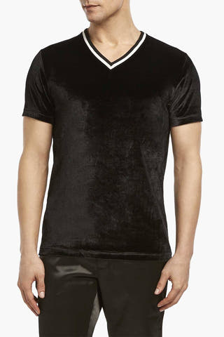 2(X)IST Black/Bronze-Brown After-Hours V-Neck Tee