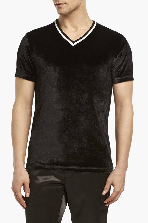 2(X)IST Black/Bronze-Brown After-Hours V-Neck Tee