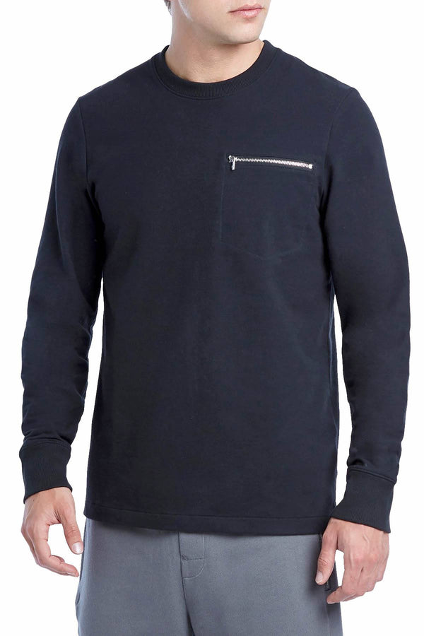 2(X)IST Black Classic Zip-Pocket Sweatshirt