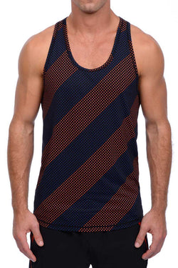 2(X)IST Black Dot-Print Trainer Tech Racerback Tank thumbnail 1