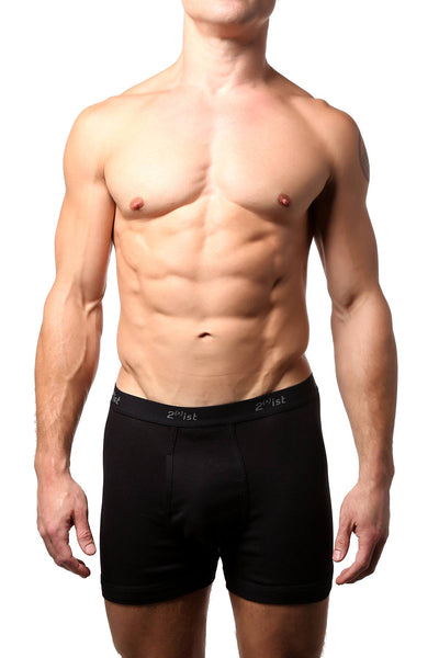 2(X)IST Black Essential Cotton Boxer Brief