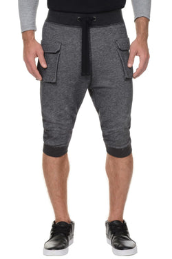 2(X)IST Black-Heather French-Terry Cropped Cargo Pant thumbnail 2