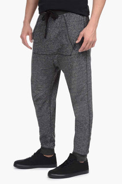 2(X)IST Black Heather French Terry Drop-Inseam Pant thumbnail 2