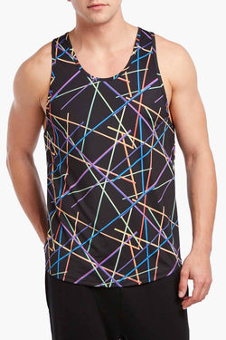 2(X)IST Black Laser-Print Resort-Spa Tank Top thumbnail 1