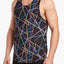 2(X)IST Black Laser-Print Resort-Spa Tank Top