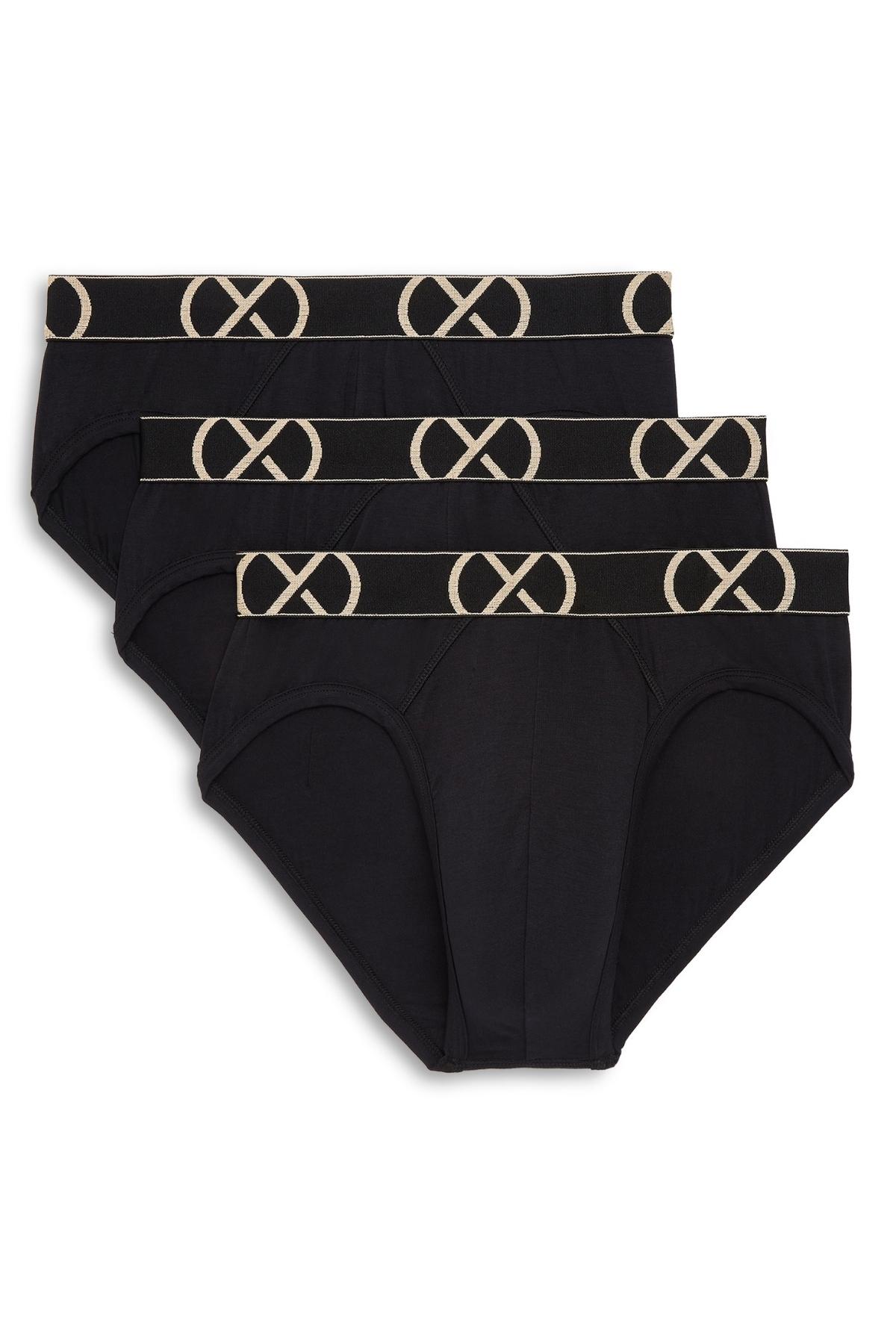 2(X)IST Black Luxe No Show Brief 3-Pack