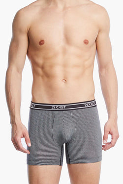 2(X)IST Black Micro-Grid Print Graphic Modal Boxer Brief thumbnail 1