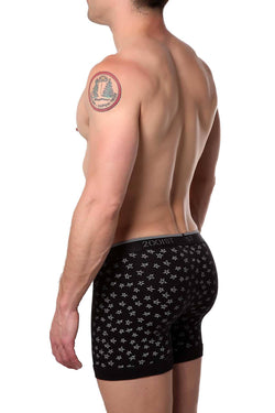 2(X)IST Black Sketched-Stars Printed Essential Cotton-Stretch Boxer Brief thumbnail 2