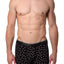2(X)IST Black Sketched-Stars Printed Essential Cotton-Stretch Boxer Brief