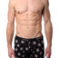 2(X)IST Black Star-Patch Print Graphic Cotton Boxer Brief