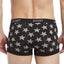 2(X)IST Black Star-Patch Print Graphic Cotton No-Show Trunk