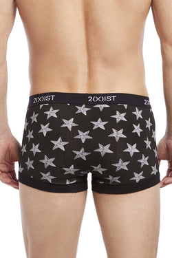 2(X)IST Black Star-Patch Print Graphic Cotton No-Show Trunk thumbnail 2