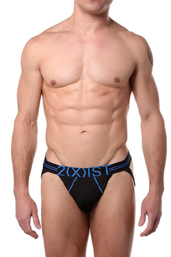 2(X)IST Black Two-Tone Speed-Dri Sport-Mesh Jockstrap thumbnail 1
