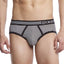 2(X)IST Black/White Micro-Stripe Graphic Cotton No-Show Brief