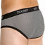 2(X)IST Black/White Striped-Print Graphic Cotton Bikini