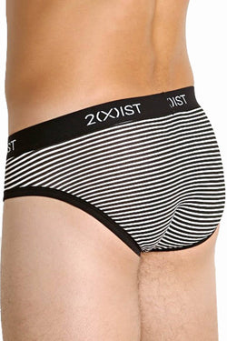 2(X)IST Black/White Striped-Print Graphic Cotton Bikini thumbnail 2