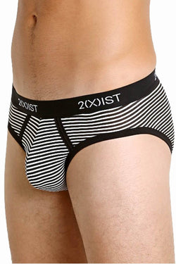 2(X)IST Black/White Striped-Print Graphic Cotton Bikini thumbnail 1