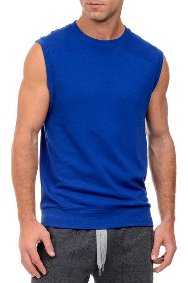 2(X)IST Blue Embossed Muscle Sweatshirt
