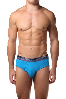 2(X)IST Blue Graphic Cotton Brief thumbnail 1