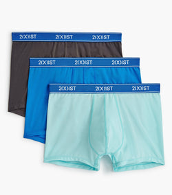 2(X)IST Blue Micro Speed Dri Mesh No-Show Trunk 3-Pack thumbnail 1