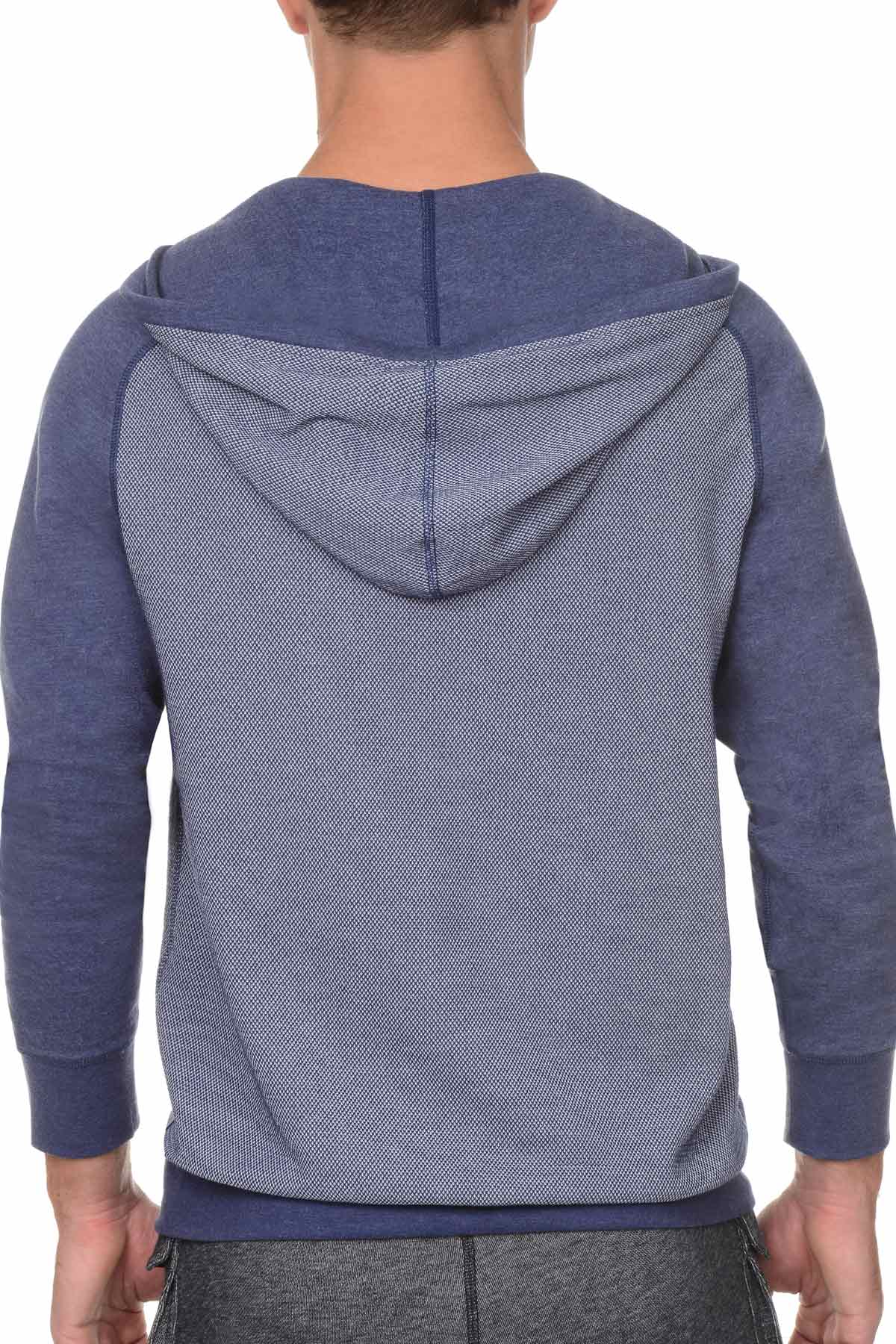 2(X)IST Blue Textured Pull-Over Hoodie