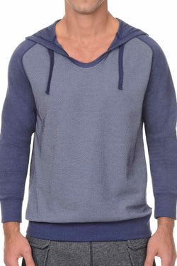 2(X)IST Blue Textured Pull-Over Hoodie thumbnail 1