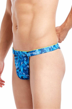 2(X)IST Blue Tree-Camo Sliq-Micro Y-Back Thong thumbnail 2