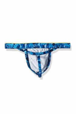 2(X)IST Blue Tree-Camo Sliq-Micro Y-Back Thong thumbnail 4
