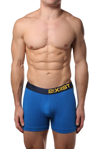 2(X)IST Blue & Blue Electric Cotton Boxer Brief