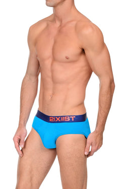 2(X)IST Bright Blue & Blue Electric Cotton Brief thumbnail 2