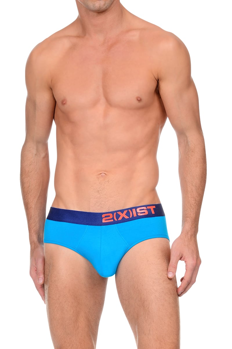2(X)IST Bright Blue & Blue Electric Cotton Brief