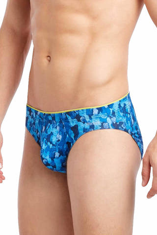 2(X)IST Camo-Blue Tree Printed Sliq Micro Brief