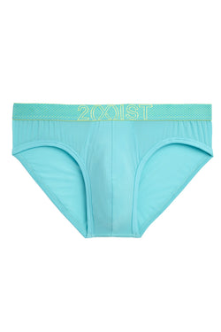 2(X)IST Capri-Blue Speed Dri Mesh No Show Brief thumbnail 2