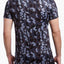 2(X)IST Charcoal/Golden-Poppy Pop-Camo Military Sport Mesh V-Neck Tee