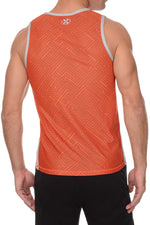 2(X)IST Cherry-Tomato Printed Mesh Muscle Tank
