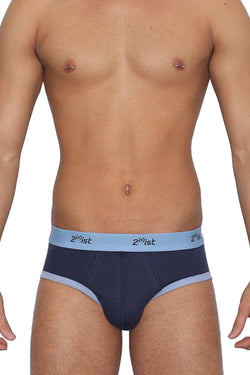 2(X)IST Contrast Navy/Sky Contour Pouch Brief thumbnail 3
