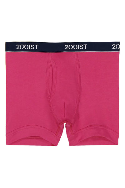 2(X)IST Coral-Pink Essential Cotton Boxer Brief