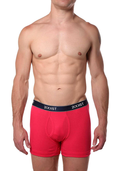 2(X)IST Coral-Pink Essential Cotton Boxer Brief