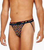 2(X)IST Cursive Pride Cotton Stretch Jock Strap