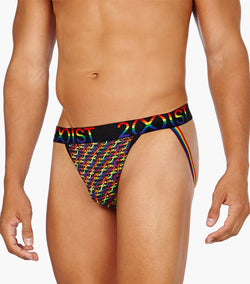 2(X)IST Cursive Pride Cotton Stretch Jock Strap thumbnail 2