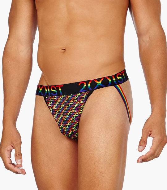 2(X)IST Cursive Pride Cotton Stretch Jock Strap