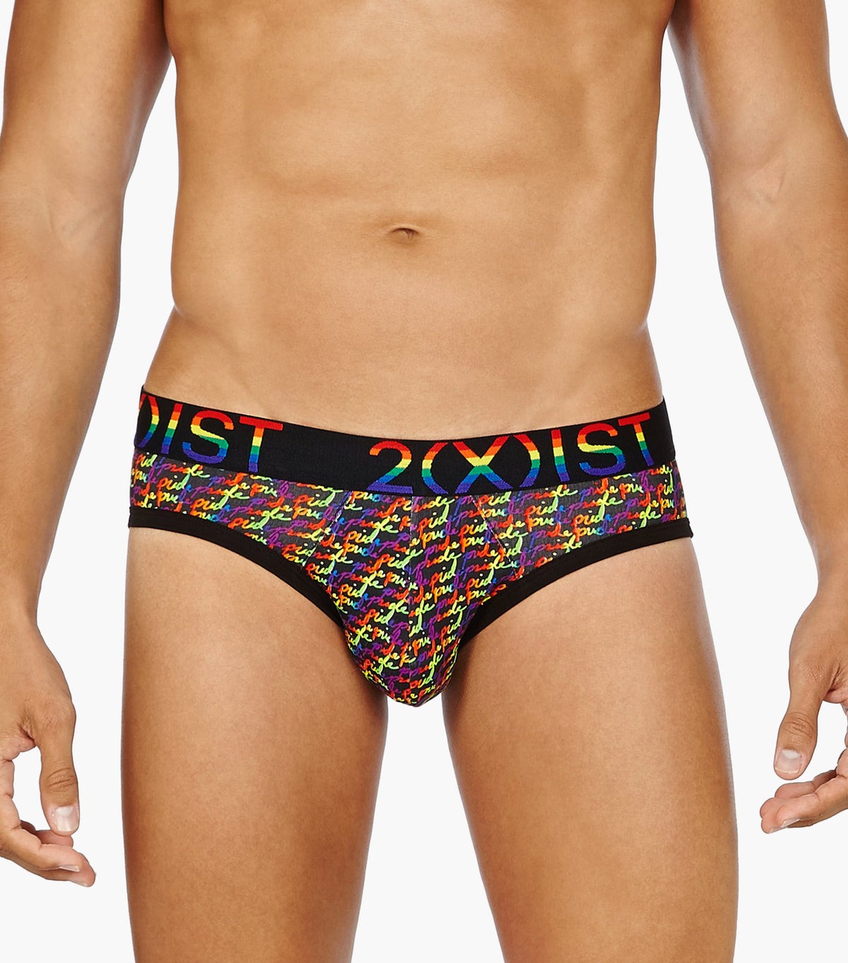 2(X)IST Cursive Pride Cotton Stretch No Show Brief